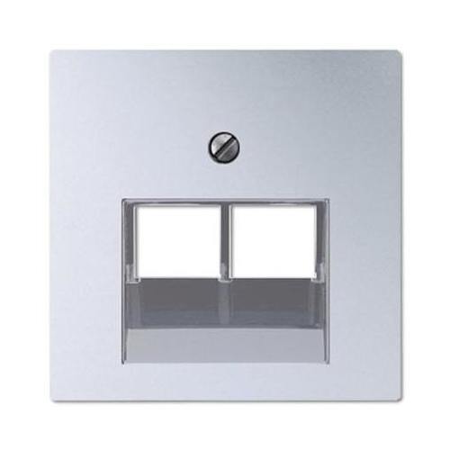 Накладка на розетку информационную JUNG ECO PROFI, алюминий