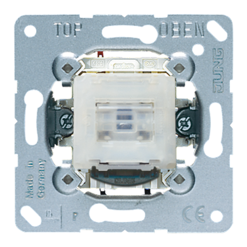 JUNG Мех Выключатель 1-клавишный возвратно нажимной 2-х полюсной возм контрольной подсветки