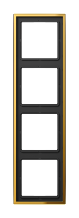 Рамка 4 поста JUNG LS METAL, золотой