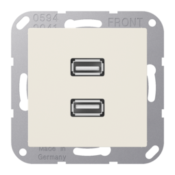 Розетка 2xUSB JUNG A 500, бежевый