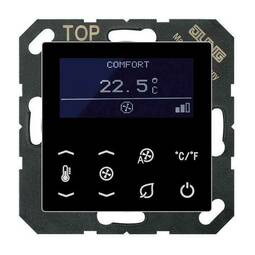 Терморегулятор Jung А-СЕРИЯ, с дисплеем, электронный, черный, TRDA5248SW